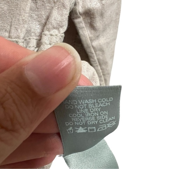 LIZ CLAIBORNE Nude Shimmer Lightweight Button Linen Blend Jacket, Size PM - Picture 11 of 14